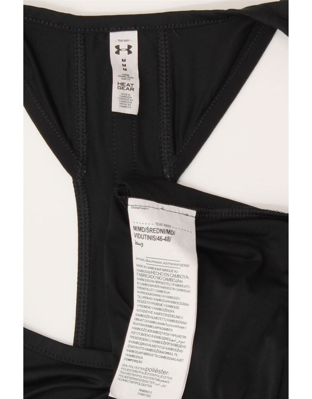Under Armour Womens Heat Gear Grafisk Vest Top UK 14 Medium Sort Polyester