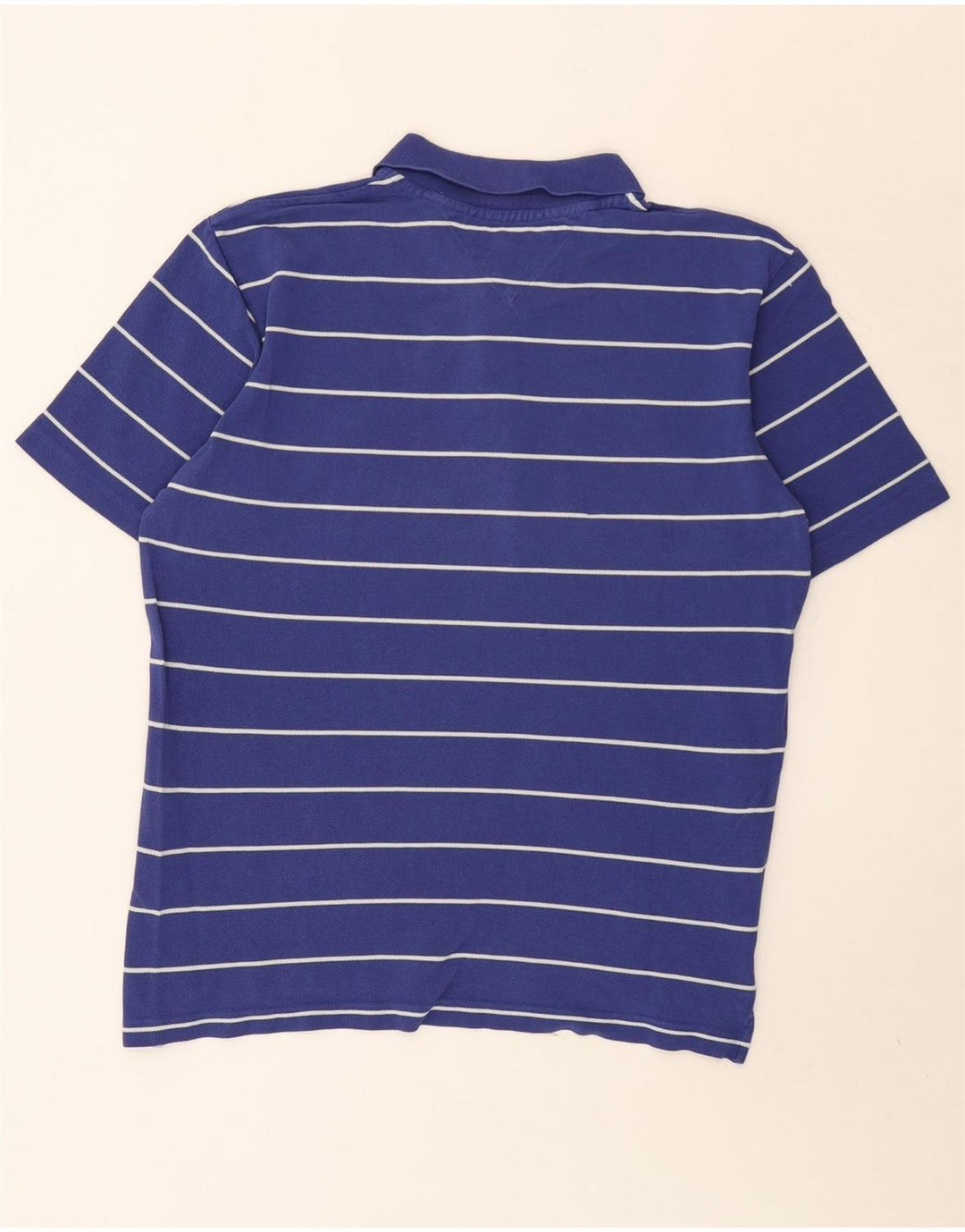 Tommy Hilfiger herre poloshirt Medium blå stribet bomuld