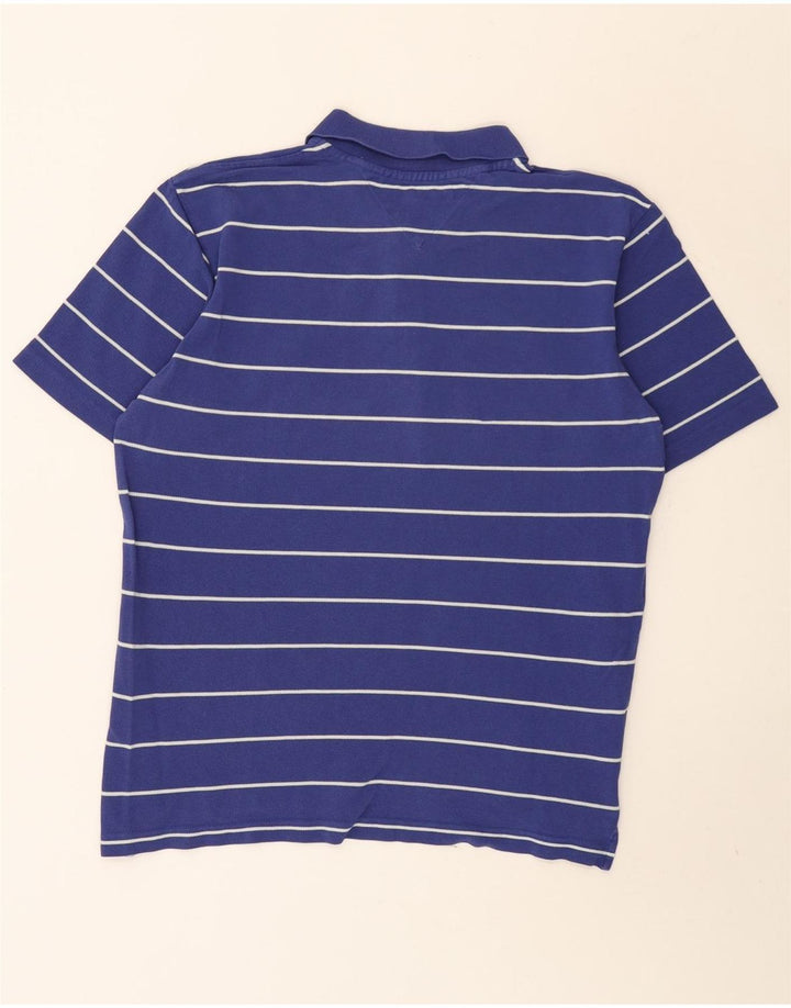 Tommy Hilfiger herre poloshirt Medium blå stribet bomuld