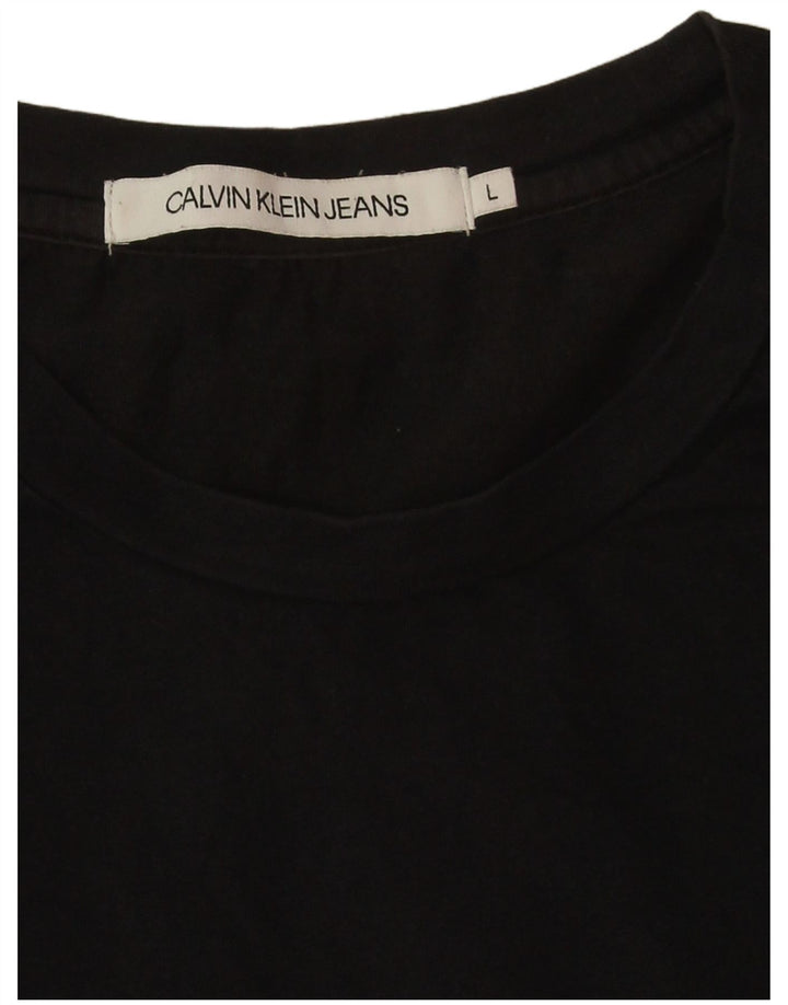 Calvin Klein Jeans Herre Grafisk Top Langærmet Stor Sort Colourblock
