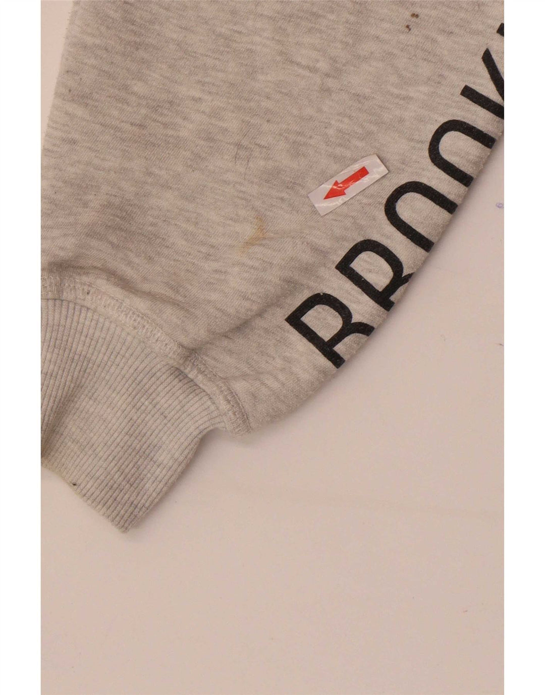 Pull & Bear Dame Crop Grafisk Zip Hættetrøje Sweater UK 10 Small Grå Flecked