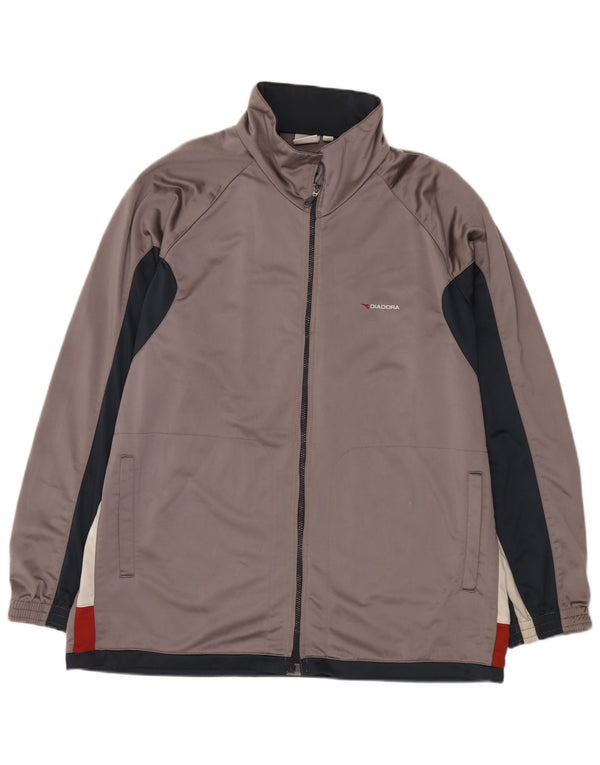 Diadora Herre træningsdragt Topjakke UK 48 2XL Grå Colourblock Polyester
