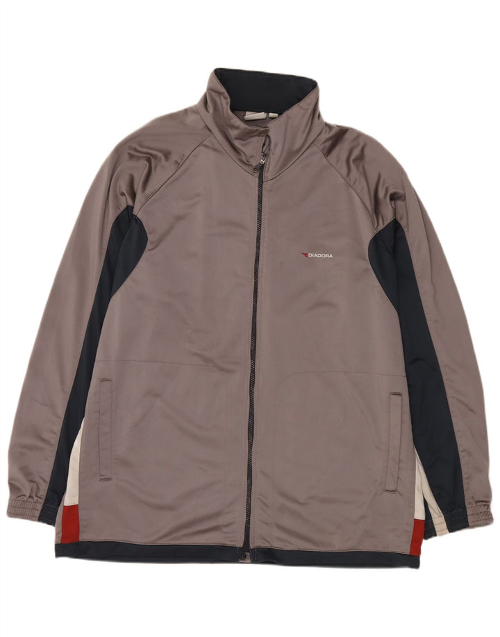 Diadora Herre træningsdragt Topjakke UK 48 2XL Grå Colourblock Polyester