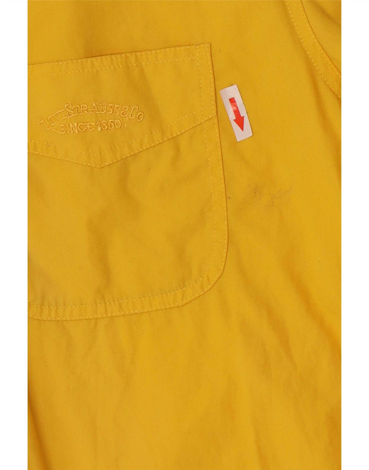 Levi's Kortærmet Herreskjorte Stor Gul Bomuld