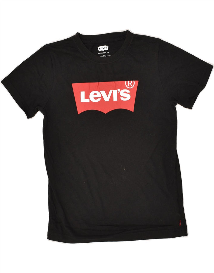 LEVI'S Boys Graphic T-Shirt Top 11-12 Years Black Cotton | Vintage Levi's | Thrift | Second-Hand Levi's | Used Clothing | Messina Hembry 