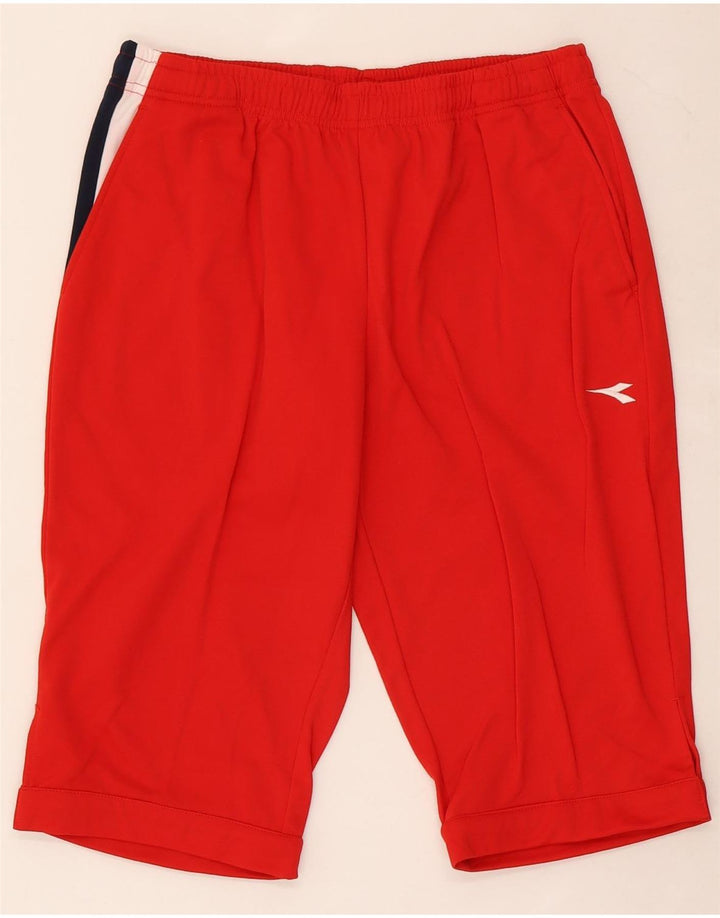 Diadora Herre Bermuda Sportshorts Store Røde Colourblock Polyester
