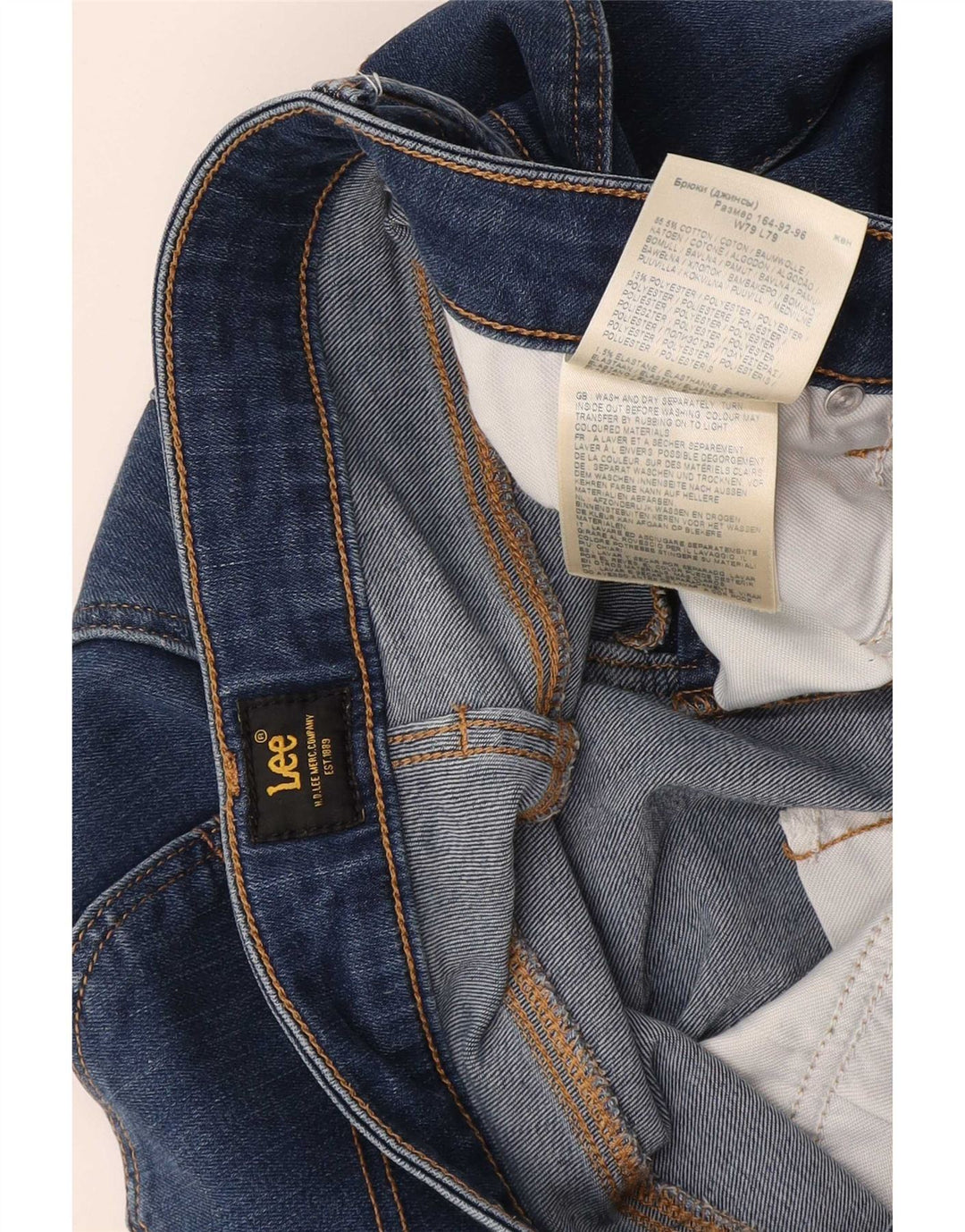 Lee Dame Marion Straight Jeans W31 L31 Blå Bomuld