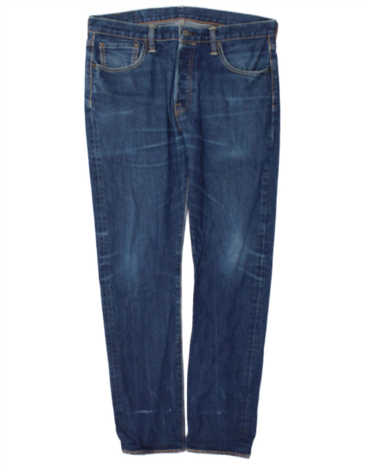 Levi's Herre 501 lige jeans W34 L32 blå bomuld