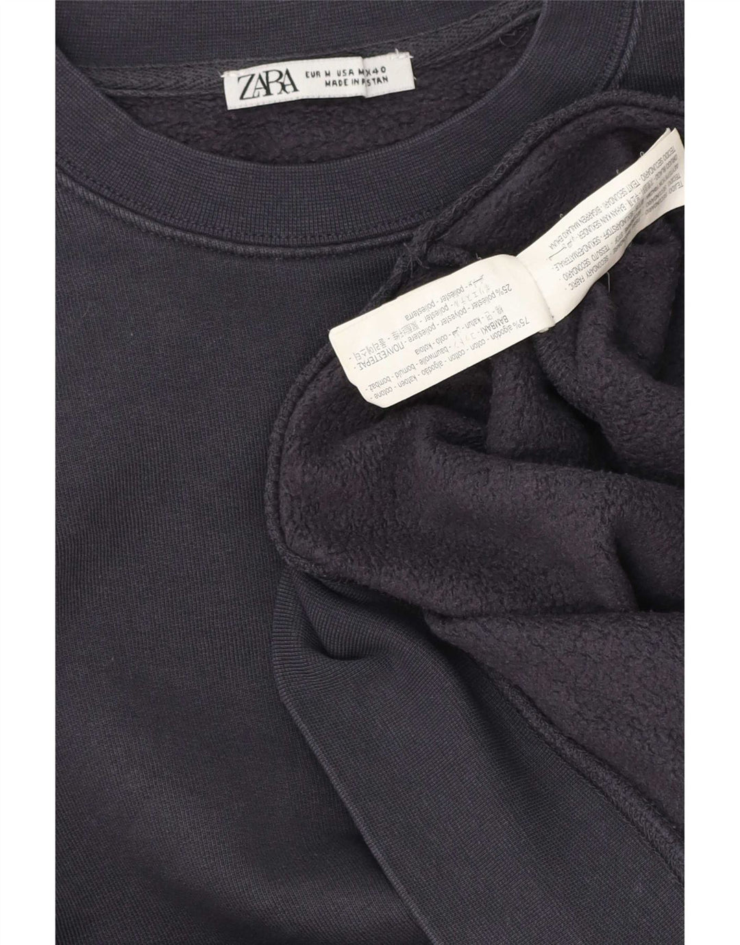 Zara sweatshirt til mænd Medium marineblå bomuld