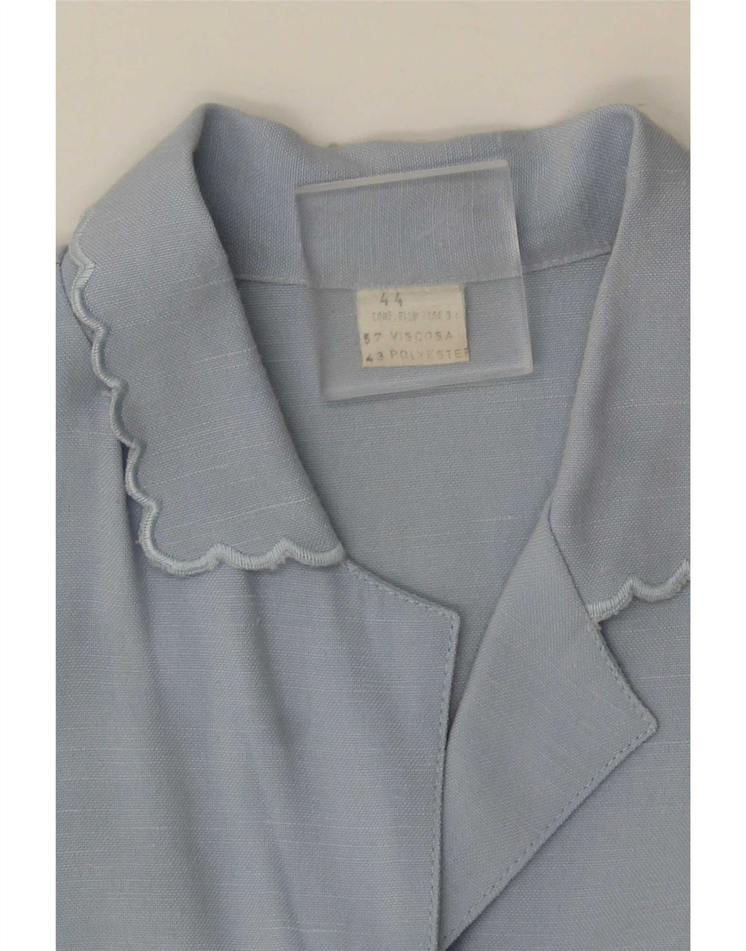 Vintage Dame Ærmeløs A-Line Kjole IT 44 Medium Blue Viscose