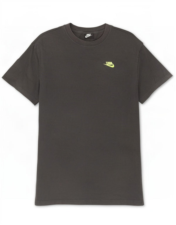 Nike grafisk T-shirt top mellem grå bomuld til mænd