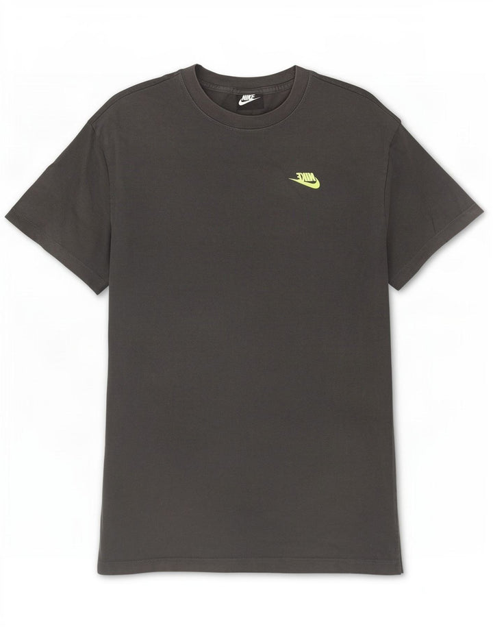 Nike grafisk T-shirt top mellem grå bomuld til mænd