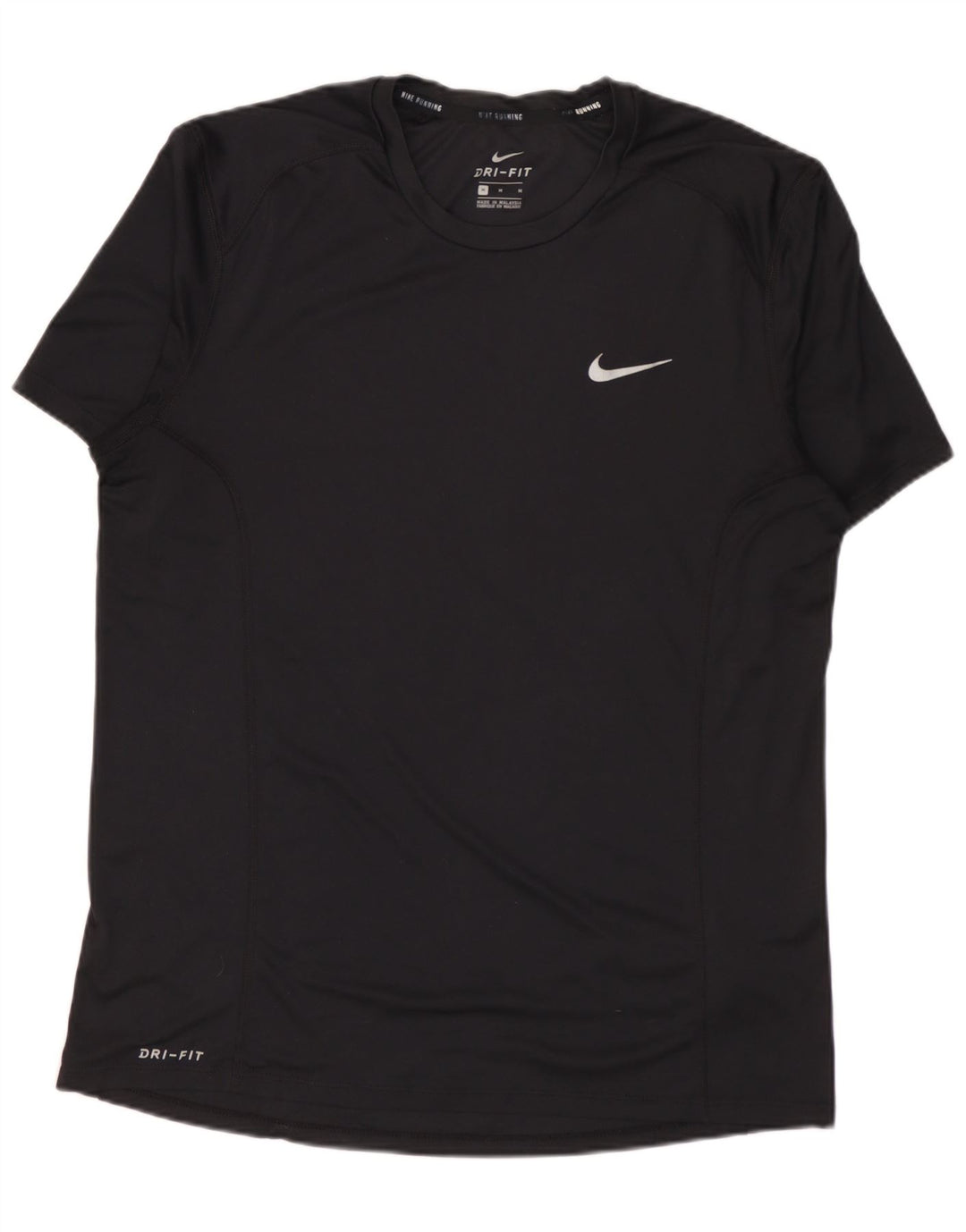 Nike Herre Dri Fit T-Shirt Top Medium Sort Polyester