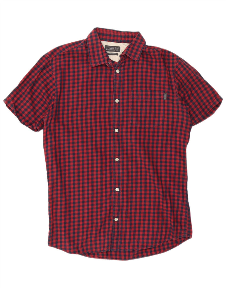 Jack & Jones Kortærmet Herreskjorte Medium Rød Gingham Bomuld