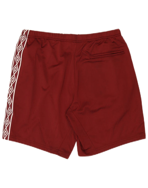 Umbro Herre Graphic Sports Shorts Large Burgundy Polyester