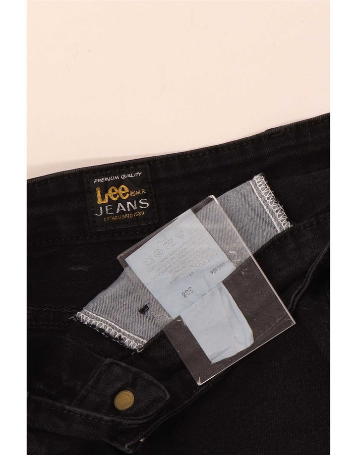 Lee Dame Højtaljet Bootcut Jeans W31 L30 Sort Bomuld