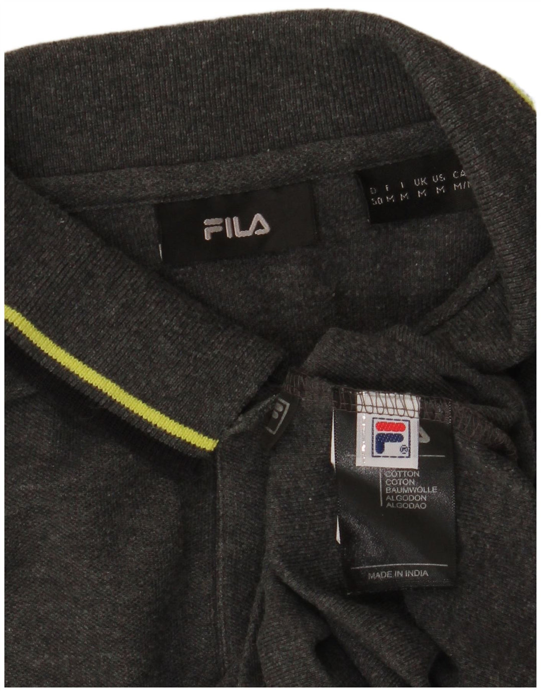 Fila herre poloshirt mellemgrå bomuld