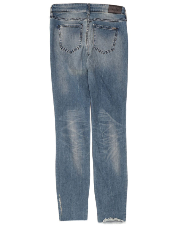 Armani Exchange Dame Lavtalje Super Skinny Jeans W28 L30 Blå Bomuld