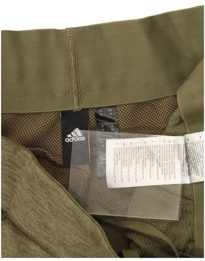 ADIDAS Mens Tracksuit Trousers Medium  Khaki Colourblock Polyester