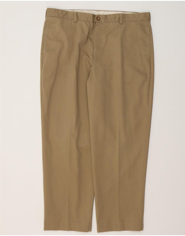 L.L.BEAN Herre Natural Fit Straight Chino Bukser W38 L30 Beige Bomuld