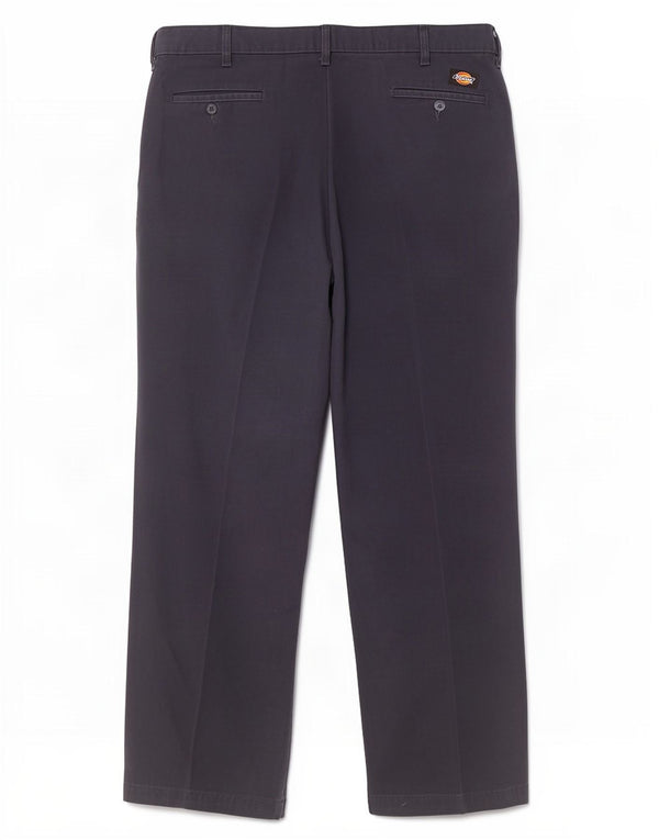 Dickies Mens Straight Chino Trousers W34 L31 Navy Blue Cotton
