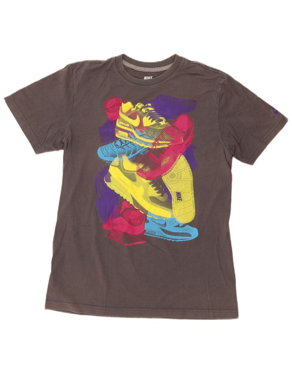 Nike Herre Regular Fit grafisk T-shirt top mellemgrå