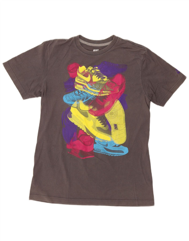Nike Herre Regular Fit grafisk T-shirt top mellemgrå