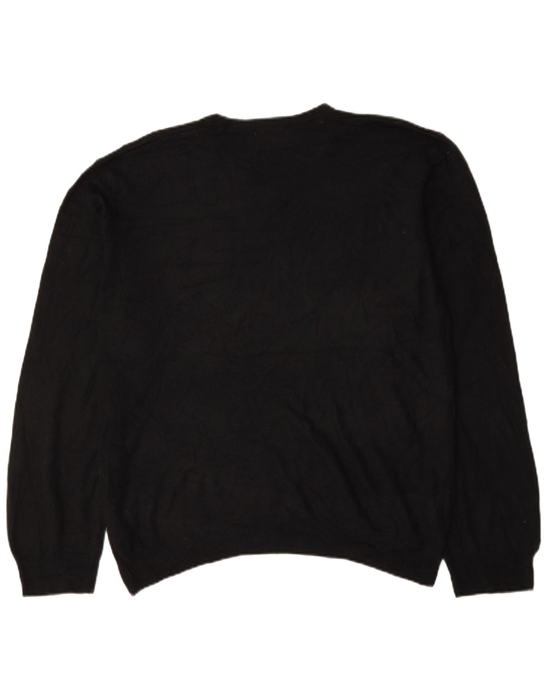 Marks & Spencer Herre Regular Fit V-hals sweater 2XL sort akryl