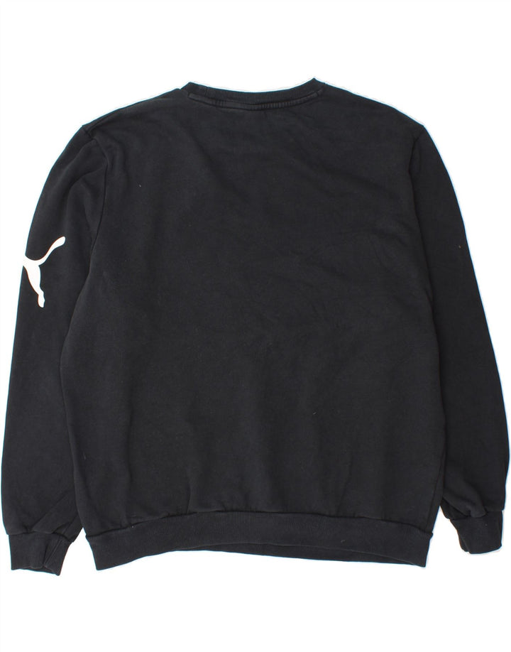 PUMA Mens Graphic Sweatshirt Jumper XL Black Cotton Vintage Puma and Second-Hand Puma from Messina Hembry 