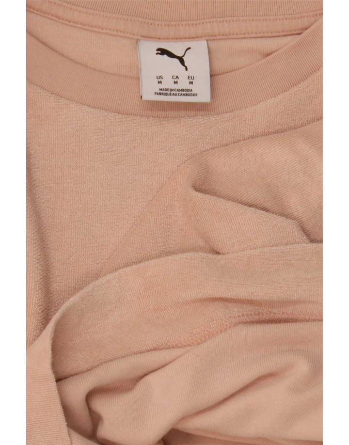 Puma Womens Crop T-Shirt Top UK 14 Medium Pink