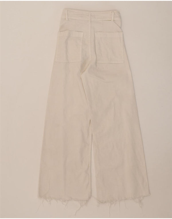 Zara Womens The Marine Højtaljede lige jeans EU 34 2XS W24 L26 Hvid