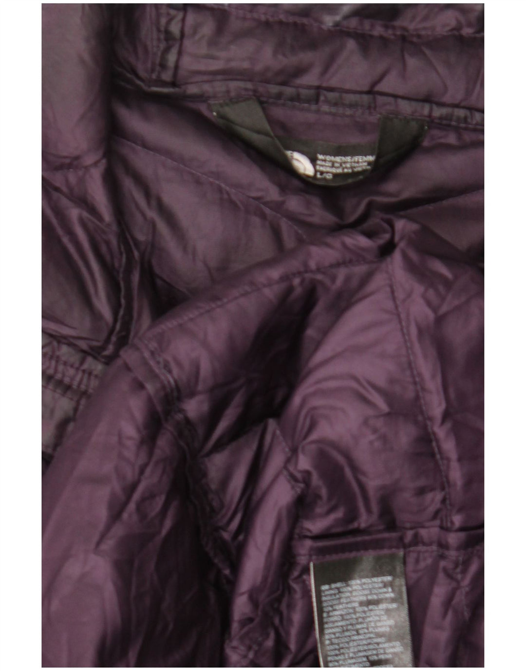 The North Face Dame Hooded Polstret Coat UK 16 Large Purple Polyester