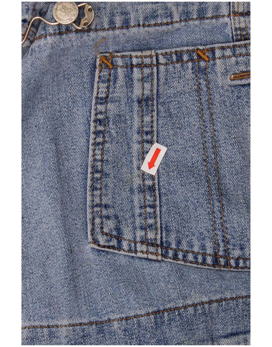 Vintage kvinders barselsbukser Jeans Large W40 L30 blå bomuld