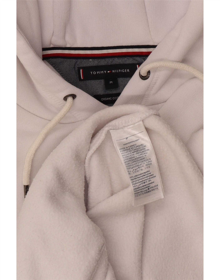 Tommy Hilfiger Herre grafisk hættetrøje Jumper Medium Hvid Bomuld
