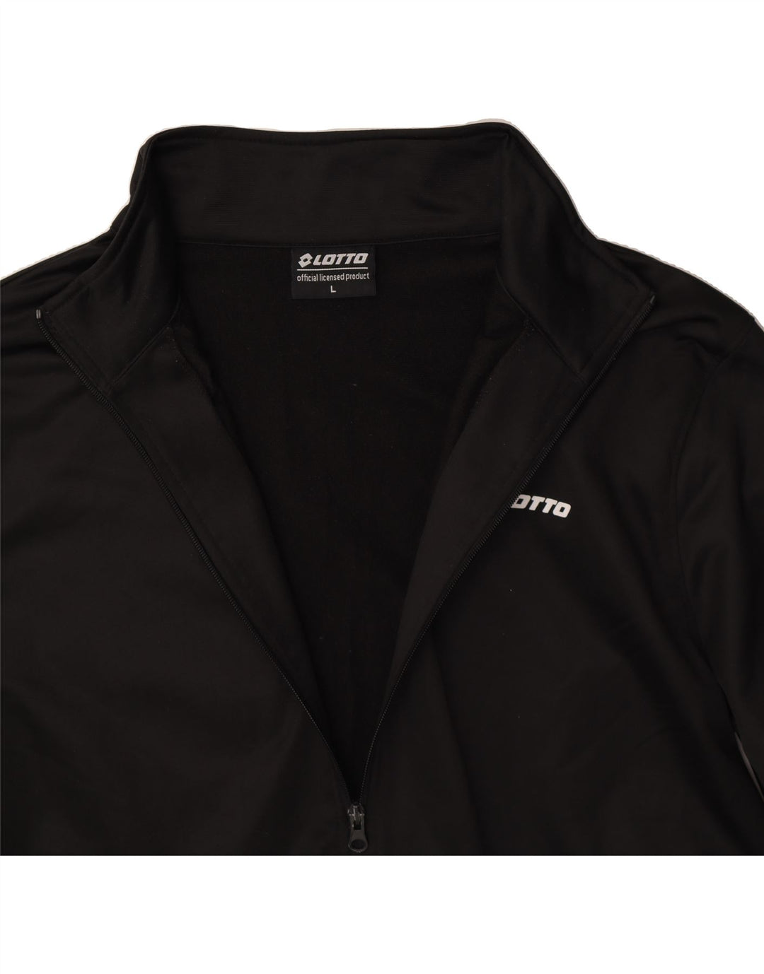 LOTTO Mens Tracksuit Top Jacket Large Black Polyester Vintage Lotto and Second-Hand Lotto from Messina Hembry 