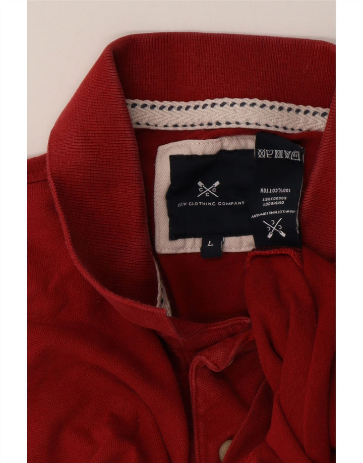 CREW TØJ Herre poloshirt Stor rød bomuld