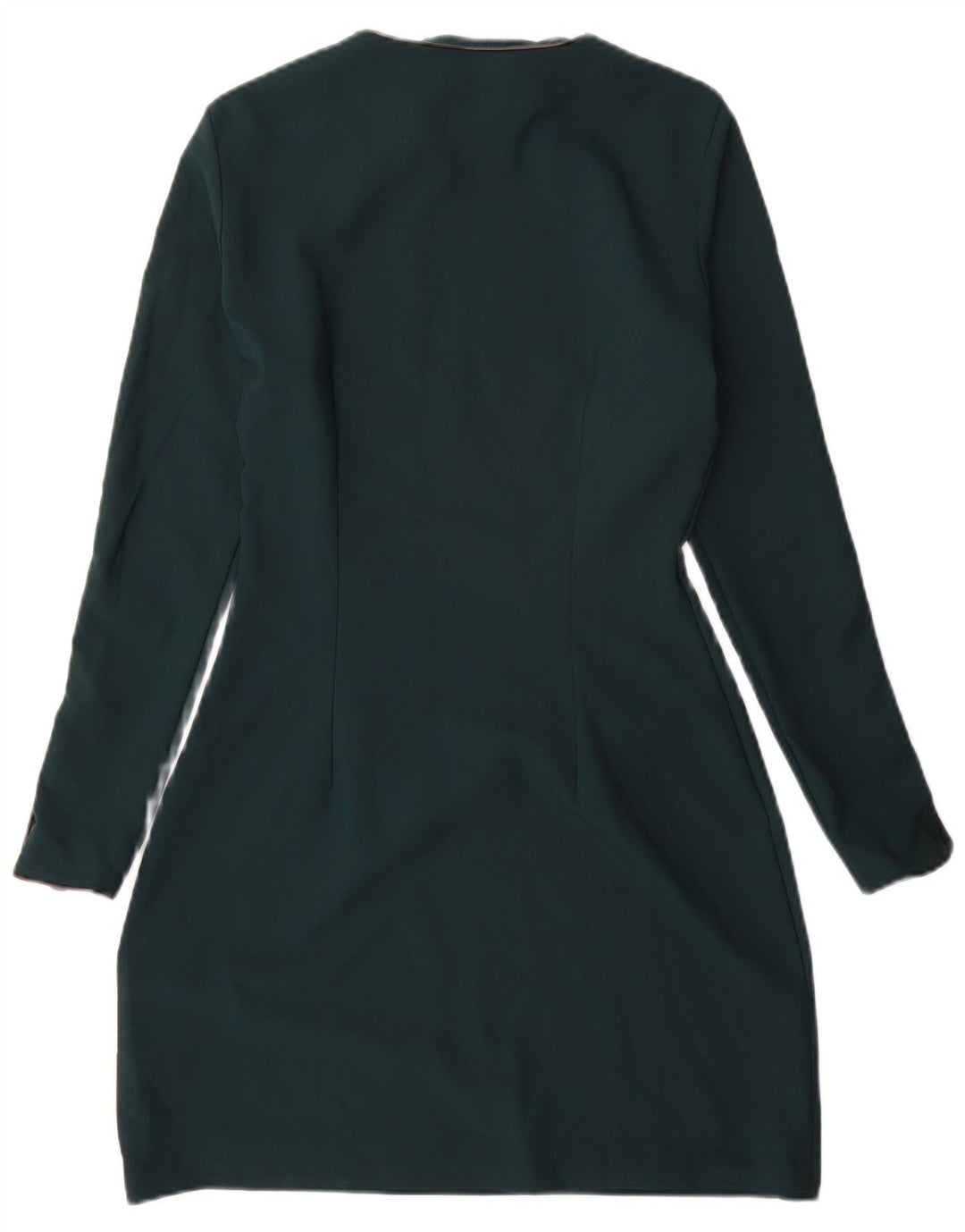 Zara Dame Langærmet Skede Kjole UK 10 Lille Grøn Polyester
