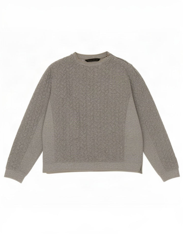 Zara Dame Sweatshirt Jumper UK 14 Medium Grå