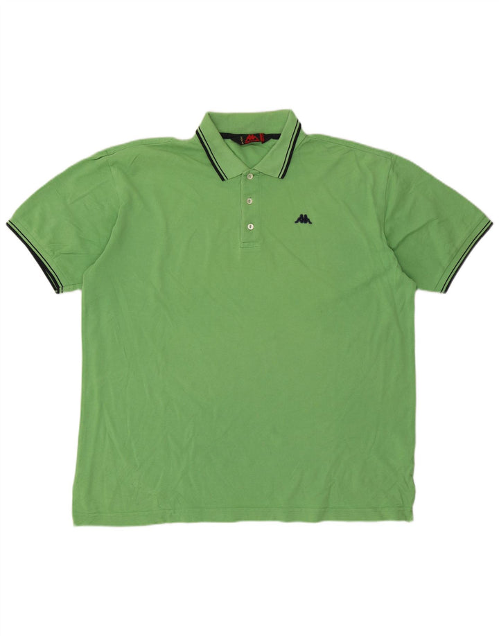 Kappa herre poloshirt 2XL grøn bomuld