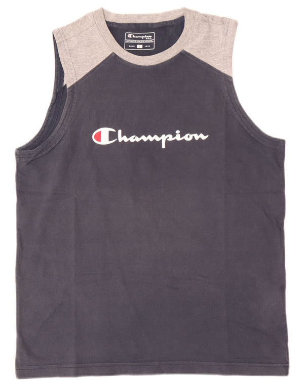 Champion Herre Grafisk Vest Top Lille Marineblå Colourblock Bomuld