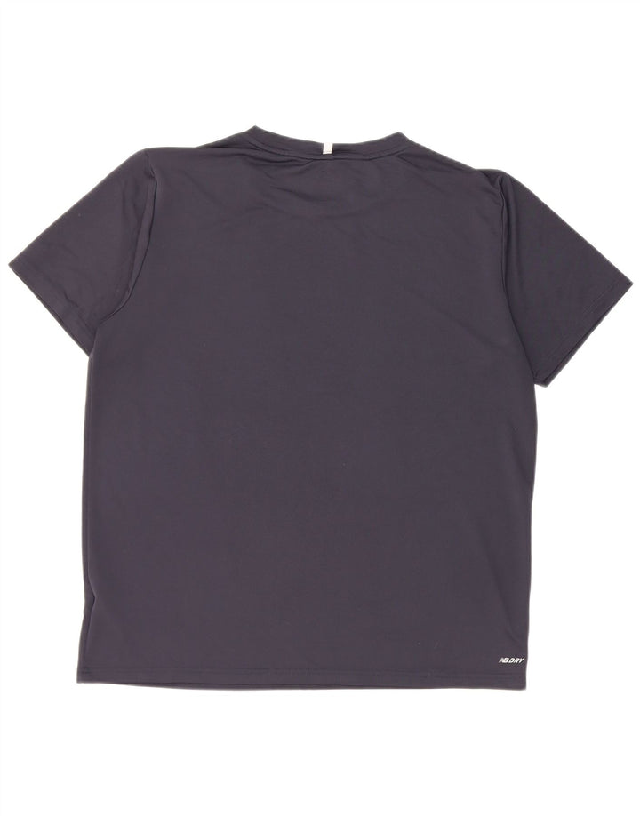 New Balance Herre T-Shirt Top Stor Marineblå Polyester