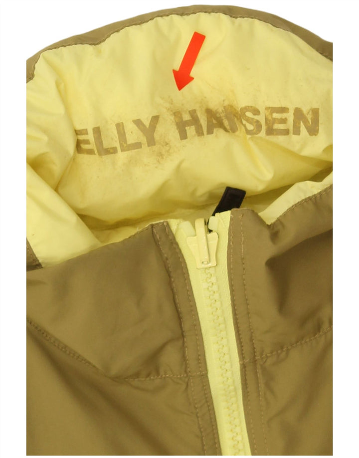 Helly Hansen Dame Grafisk Crop Polstret Jakke UK 14 Medium Khaki