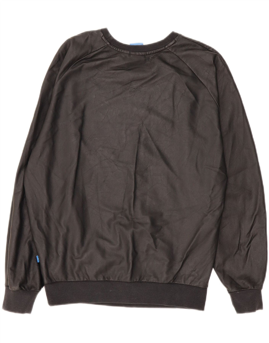 Adidas Dame Grafisk Oversized Sweatshirt Jumper UK 8 Lille Sort