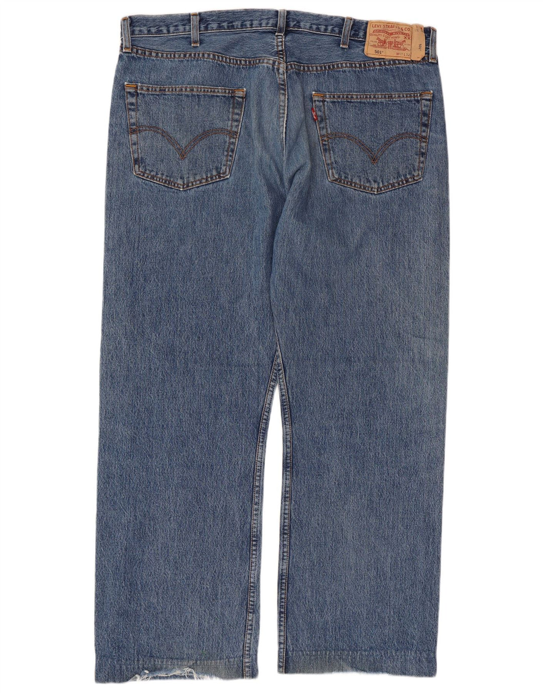 LEVI'S Herre 501 Straight Jeans W40 L29 Blå Bomuld