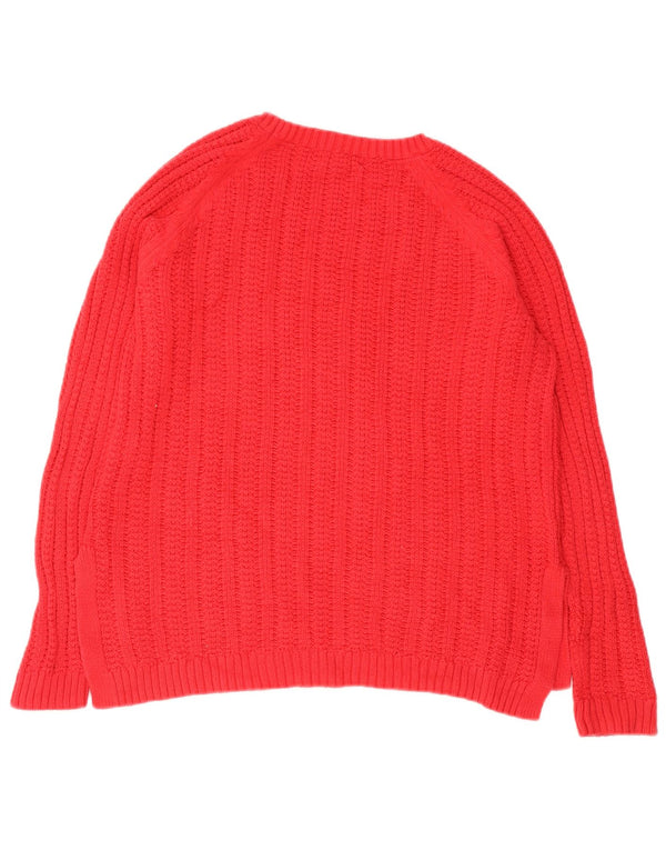 Gap Womens Boat Neck Jumper Sweater UK 16 Large Red Bomuld