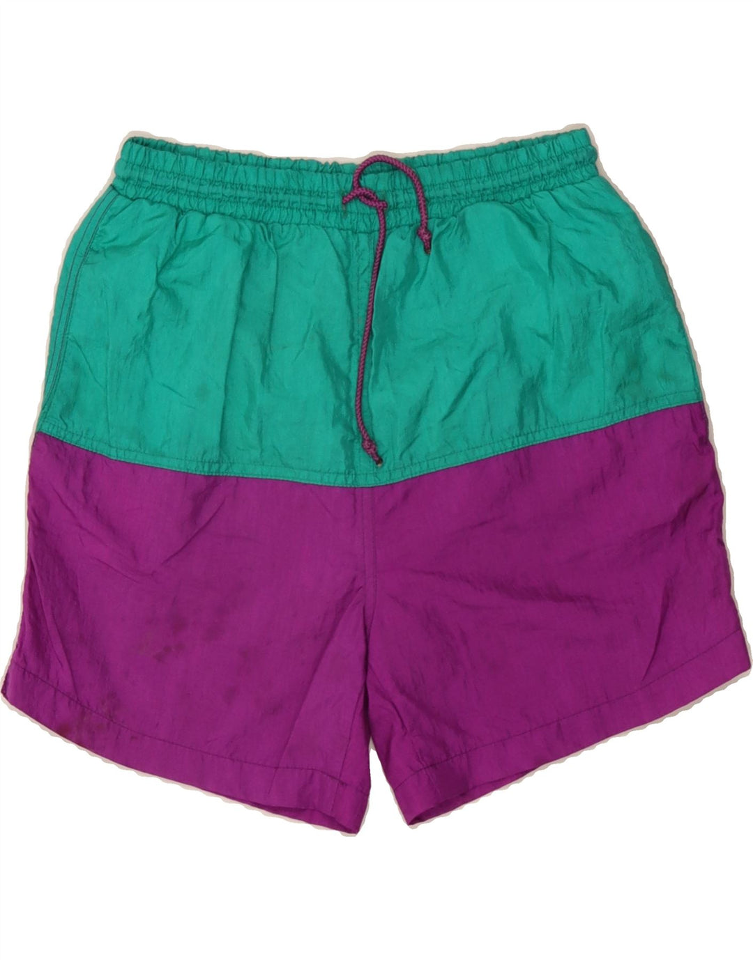 ORSO POETA  Mens Graphic Sport Shorts Medium Green Colourblock Vintage Orso Poeta and Second-Hand Orso Poeta from Messina Hembry 