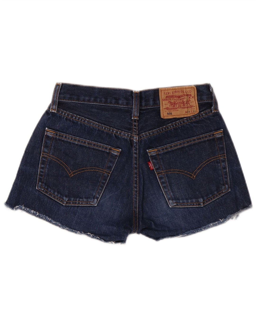 Levi's Womens 501 denimshorts W28 Medium Blue Bomuld Classic