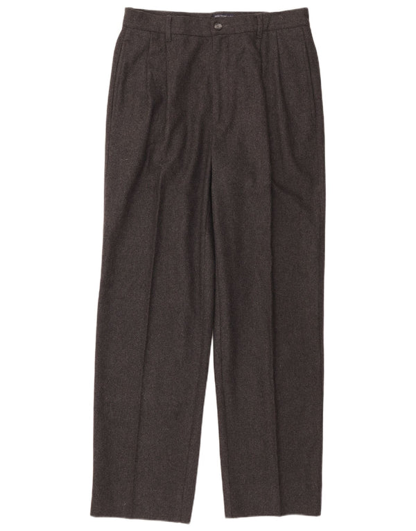 Vintage Mens Pegged Casual Trousers IT 48 Medium W30 L31 Grey Wool