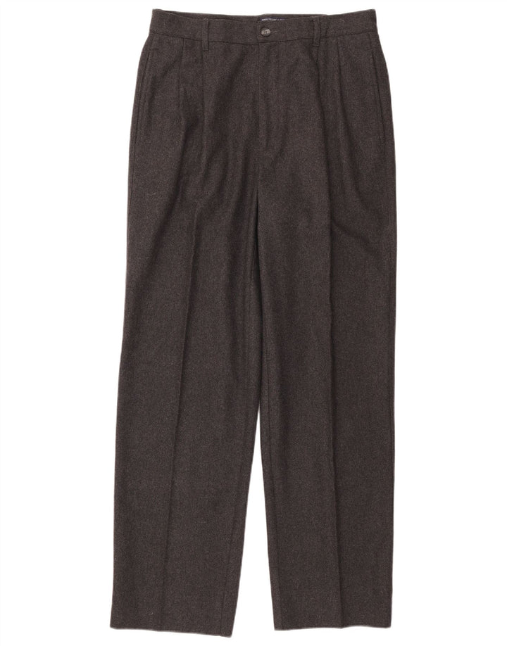 Vintage Herre Pegged Casual Bukser IT 48 Medium W30 L31 Grå Uld