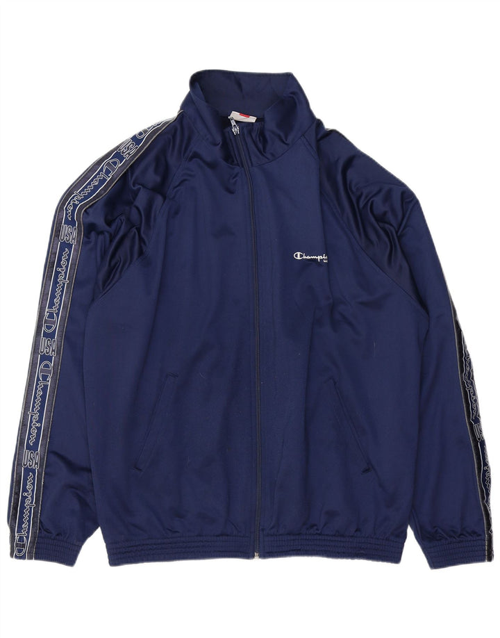 Champion Herre USA Grafisk træningsdragt Topjakke XL Navy Blue Polyester